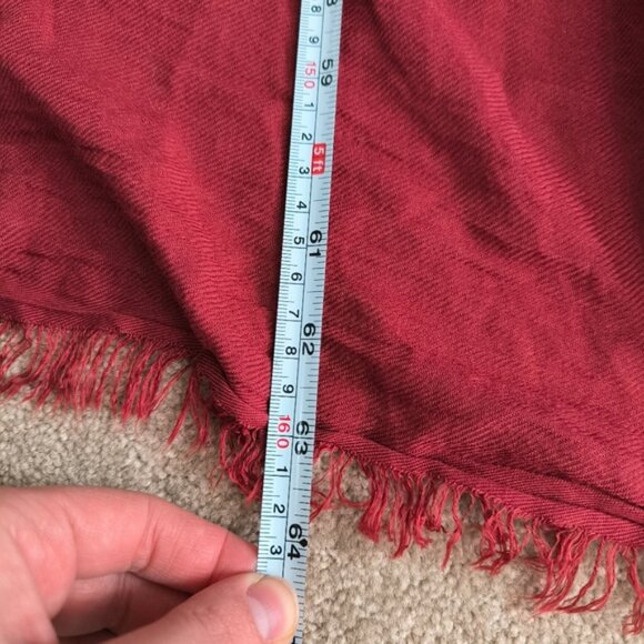 Boutique Premium Cashmere Made In Italy Fringe Boho Chic Glam Feminine Scarf - Picture 7 of 9